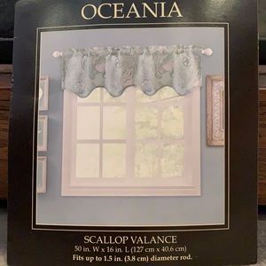 (2) Seashell Window Valances 50”Wx 16”L